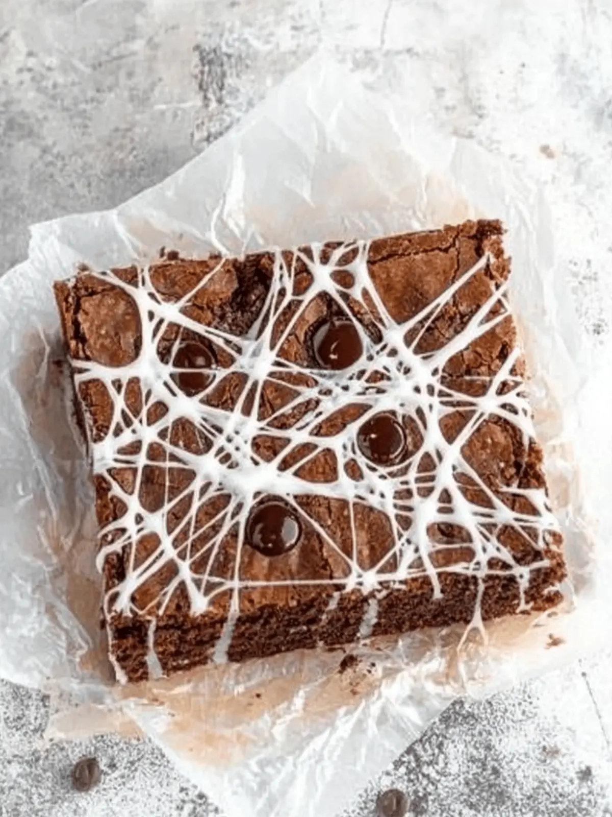 Spider Web Brownies