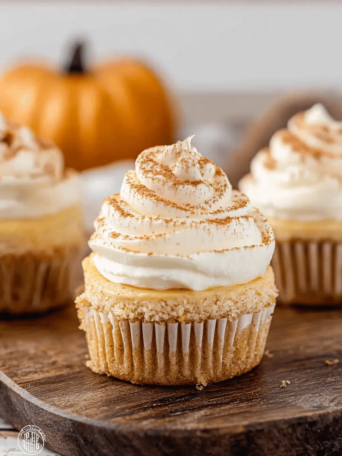 MINI NO BAKE PUMPKIN CHEESECAKES
