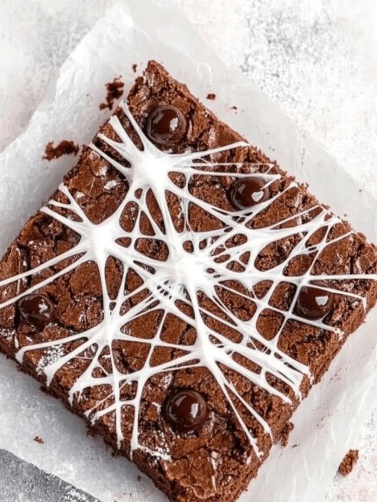 Spider Web Brownies