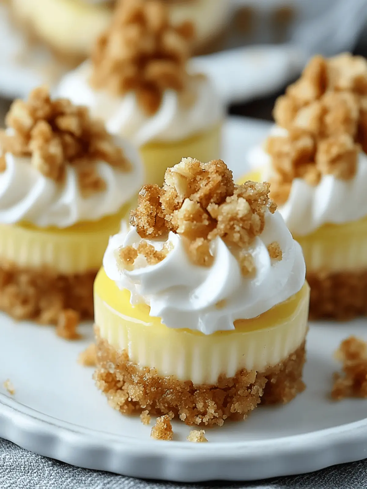 Apple Crisp Mini Cheesecakes