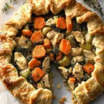 Chicken Potpie Galette with Cheddar-Thyme Crust