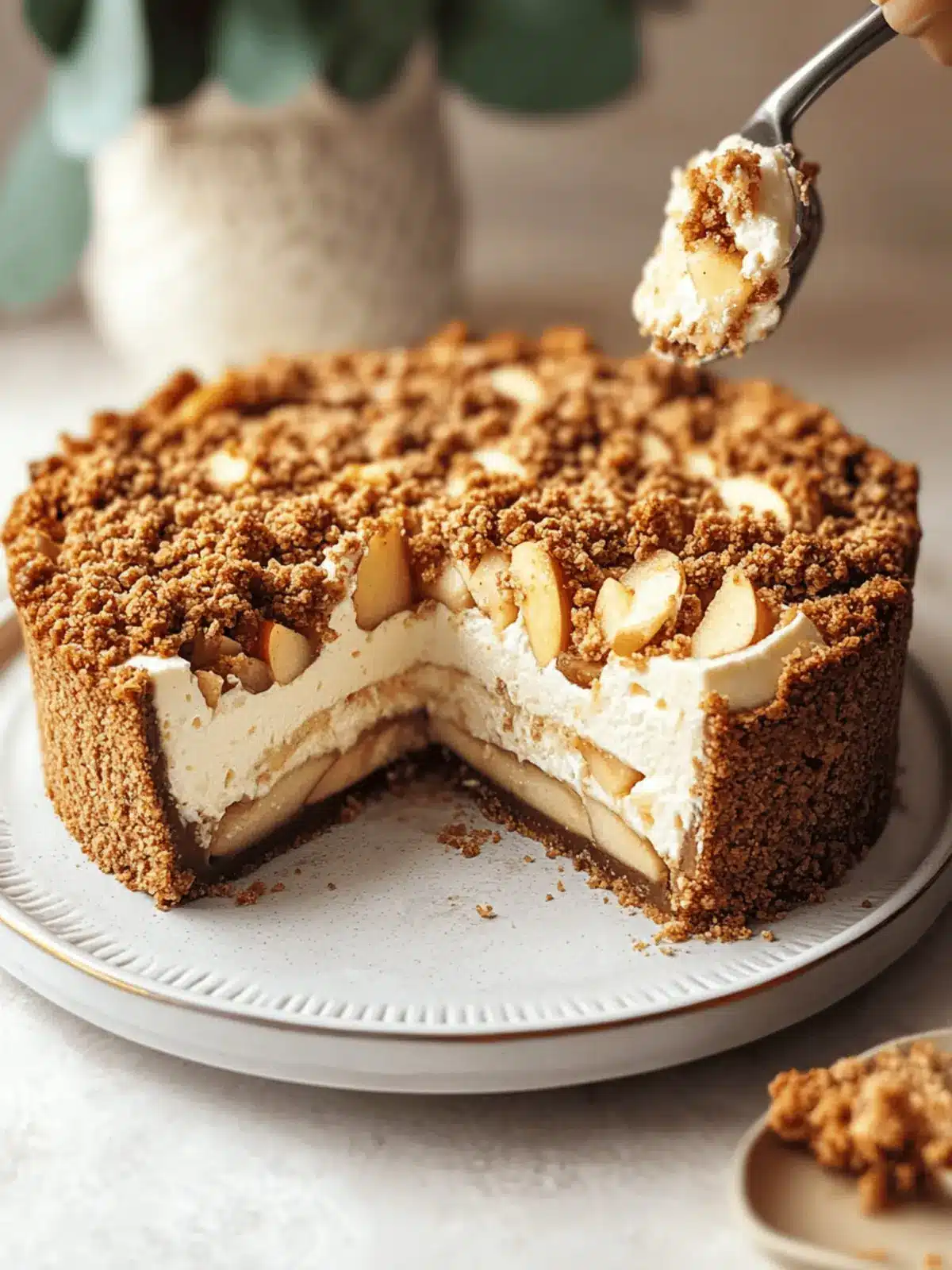 Apple Crumble Cheesecake