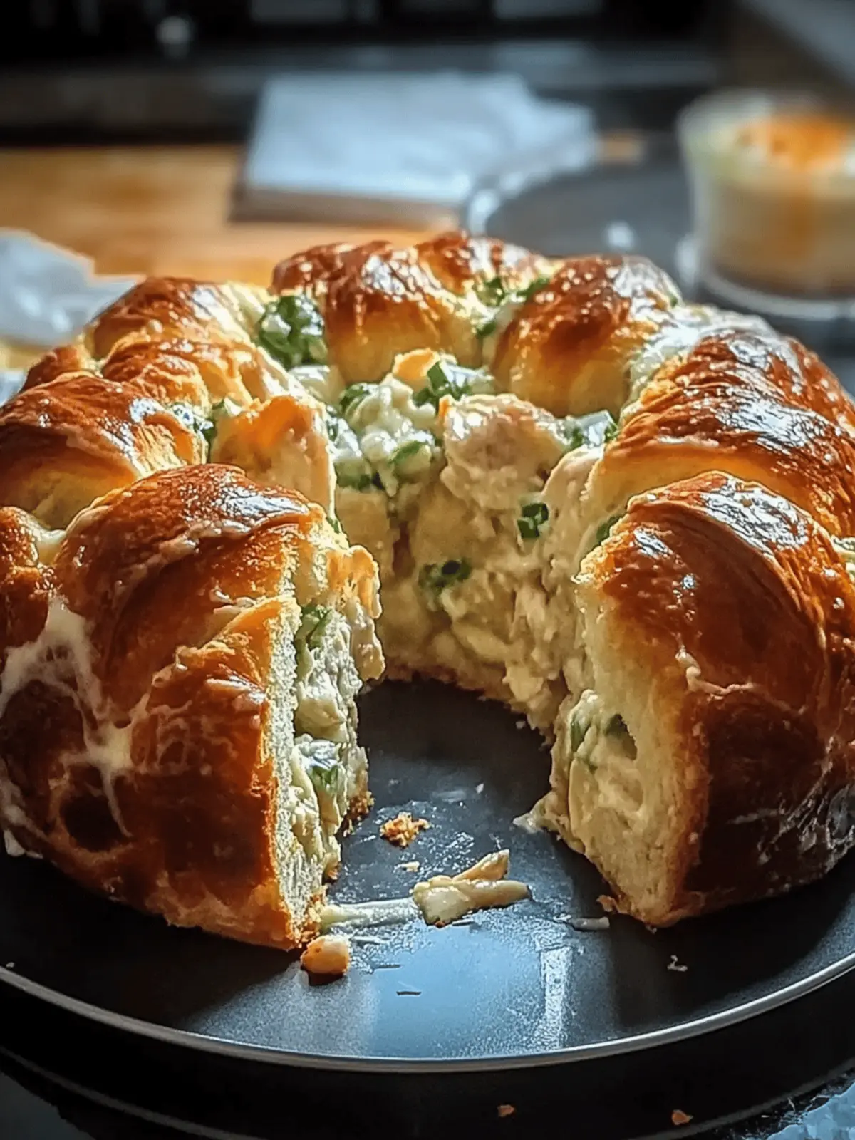 Irresistible Chicken Alfredo Monkey Bread