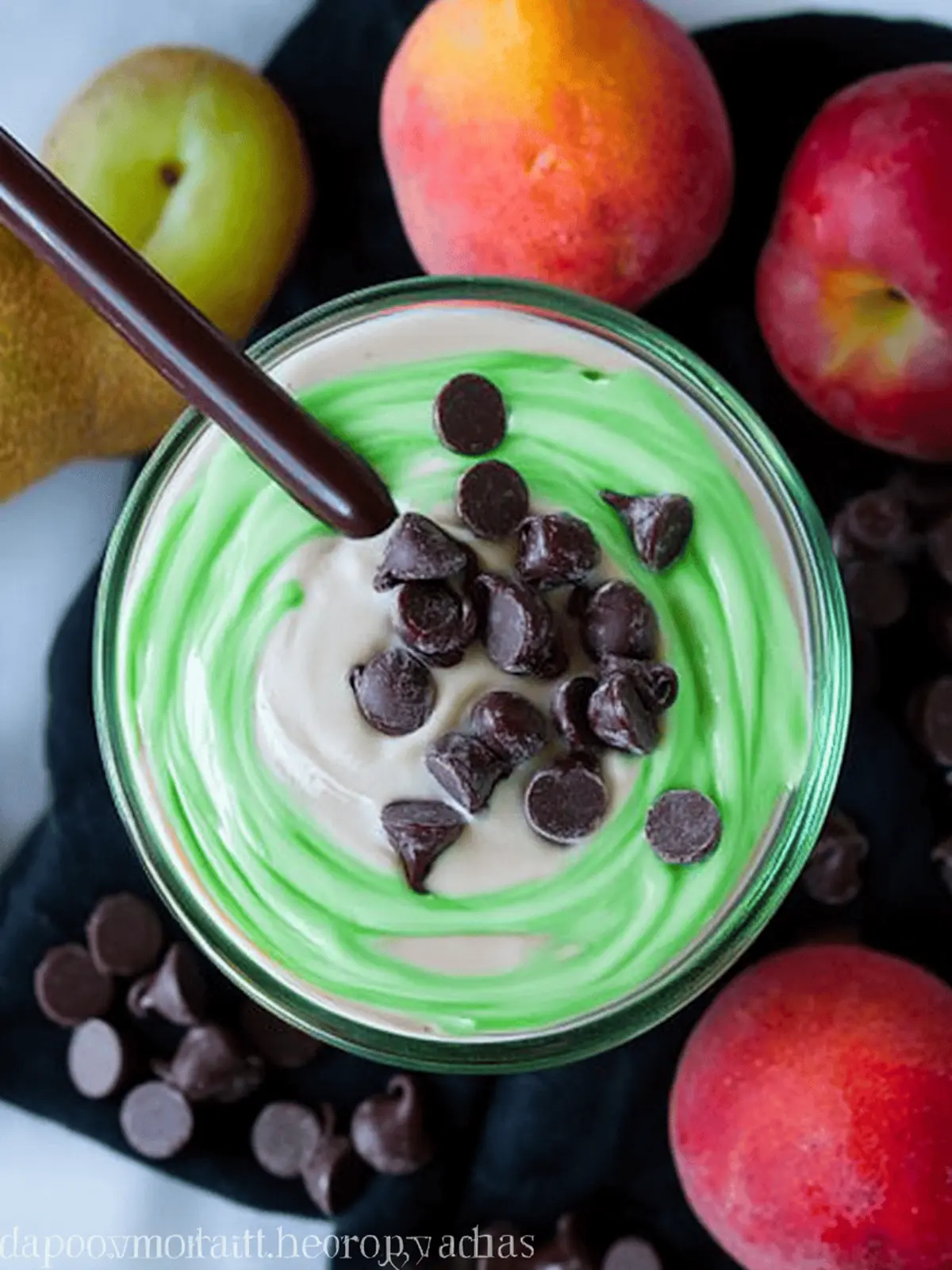 Melted Witch Chocolate Chip Cream Cheese Fruit Dip Delight 2 Melted Witch Chocolate Chip Cream Cheese Fruit Dip