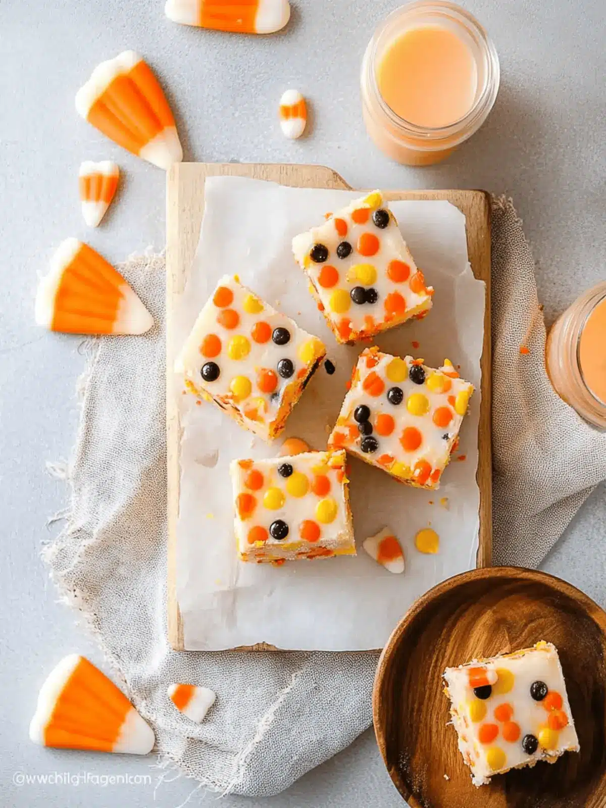Microwave Fudge with Candy Corn