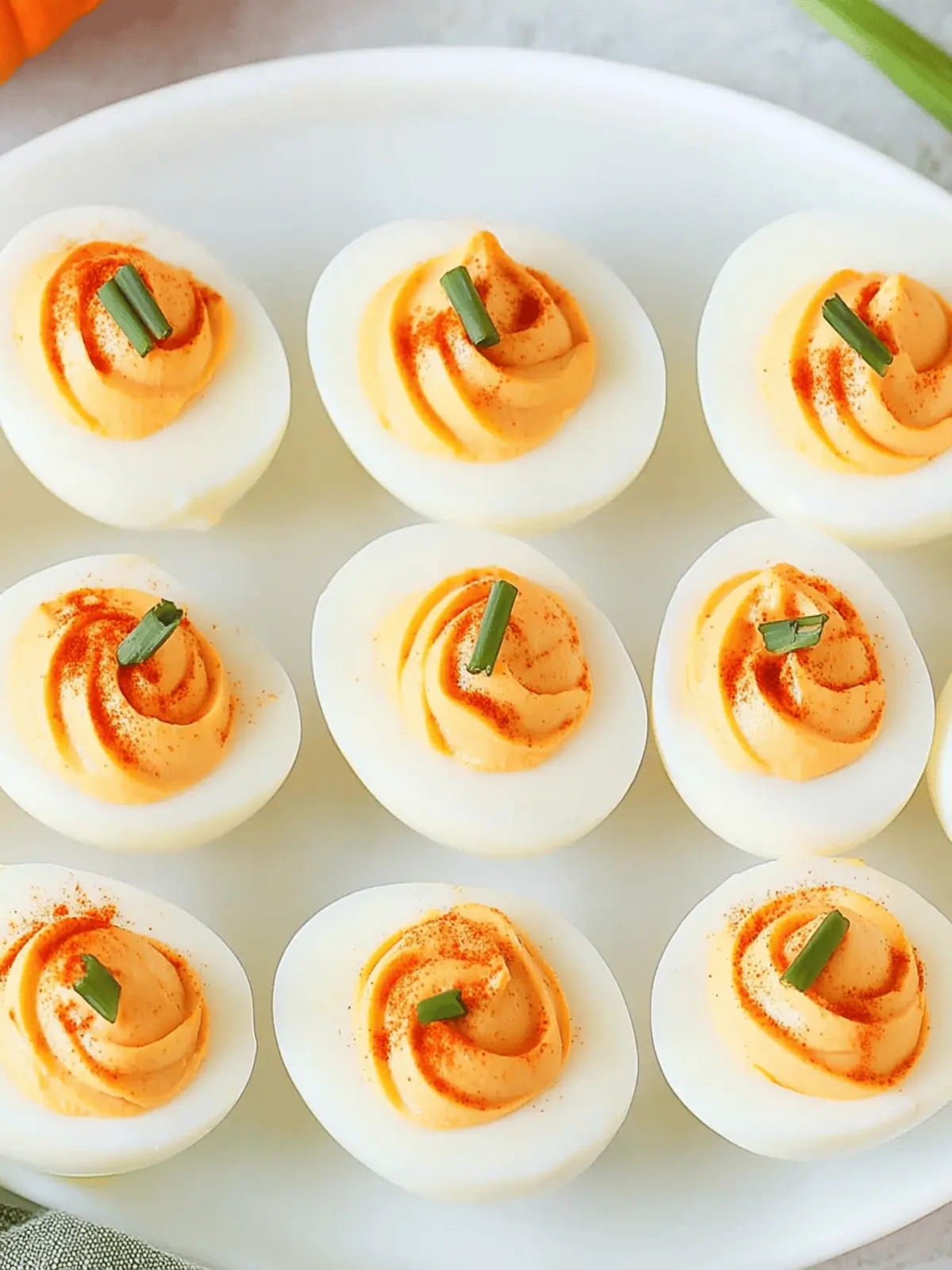 Pumpkin Deviled Eggs