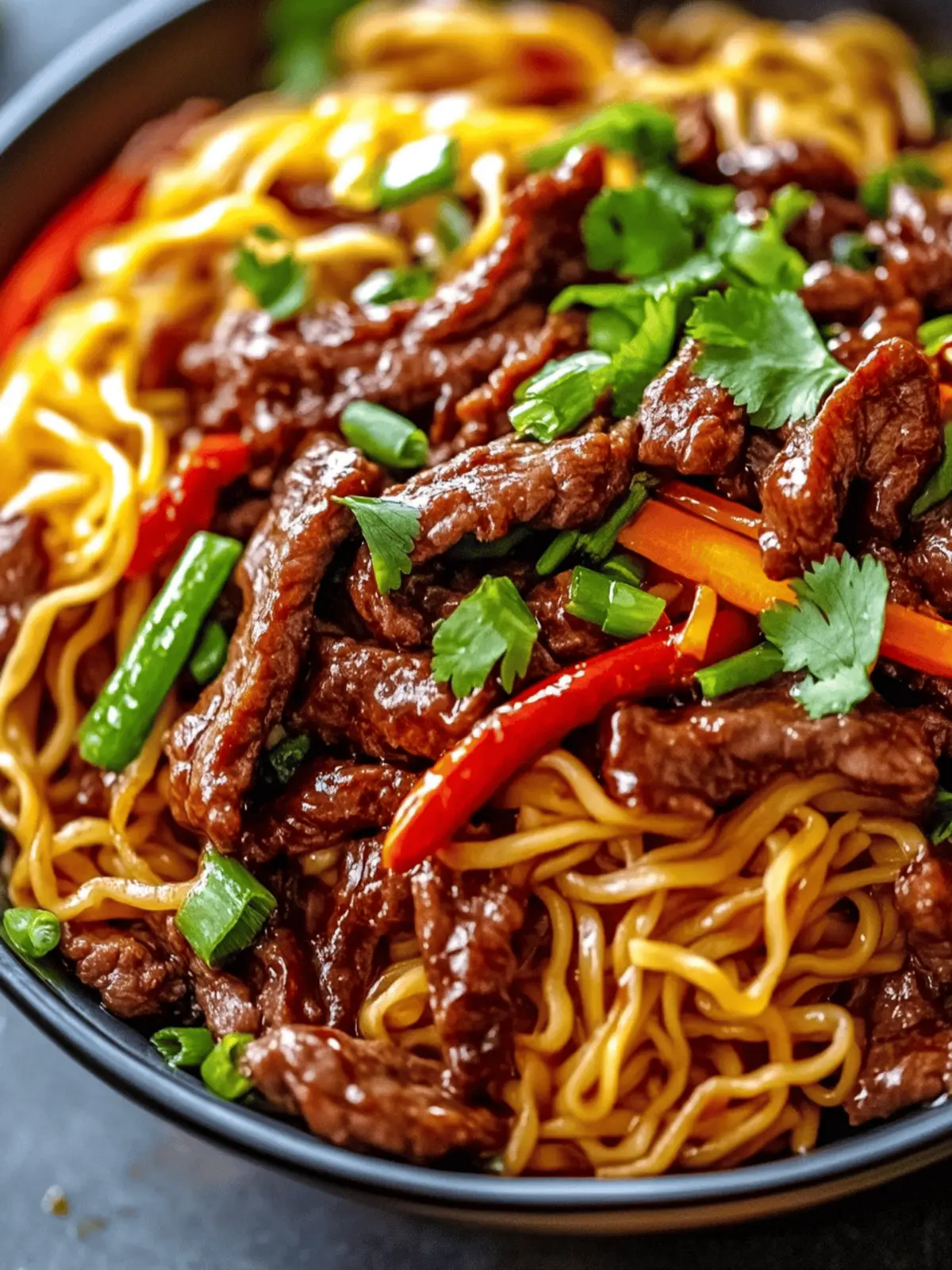 Sticky Beef Noodles