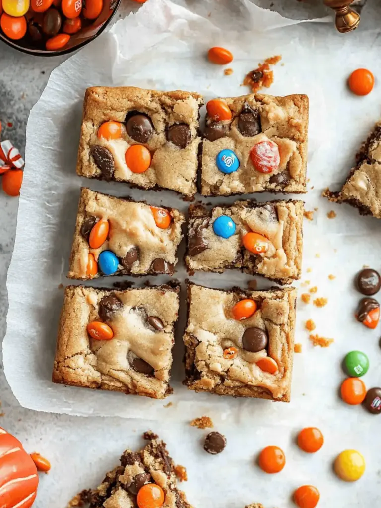 Halloween Candy Cookie Bars