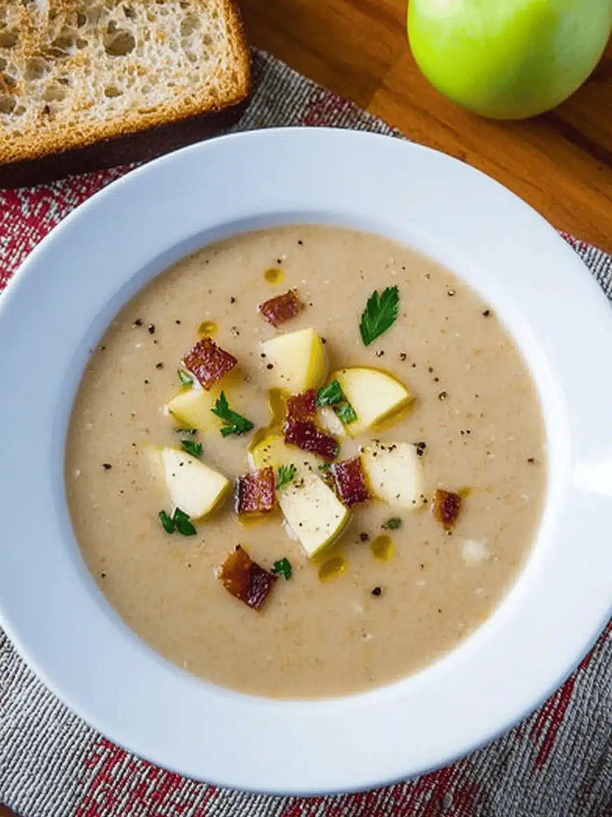 Roasted Apple and Aged White Cheddar Soup