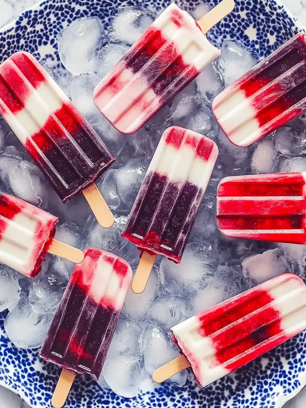 Red, White, And Blue Popsicles