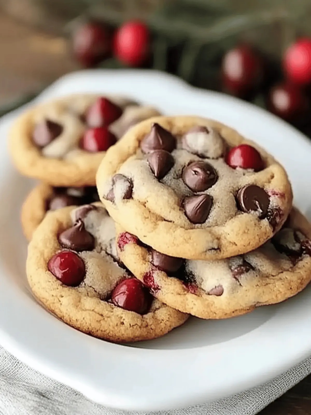 Cherry Chocolate Chip Cookies with Mocha Chips