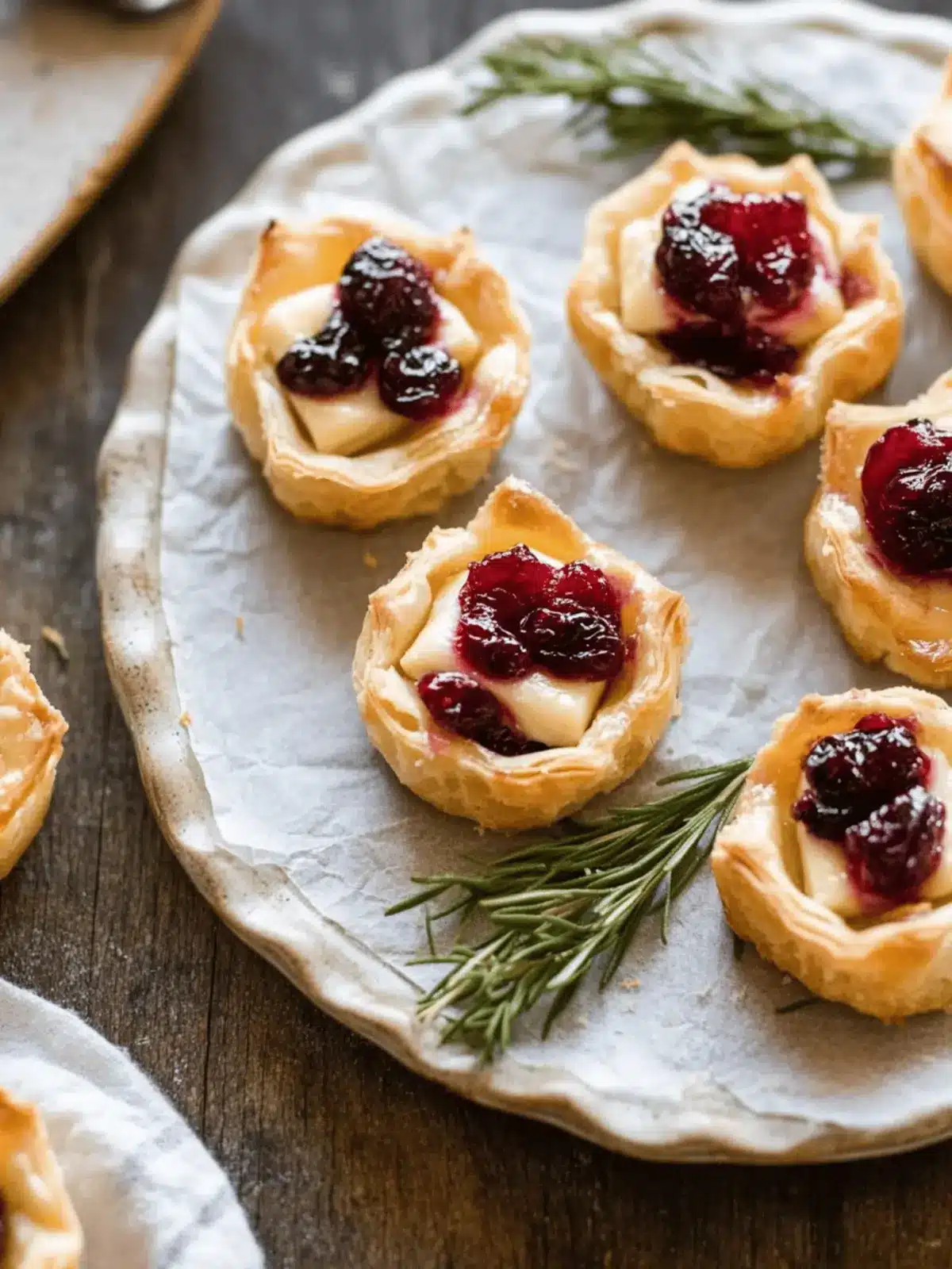 Baked Cranberry Brie Bites