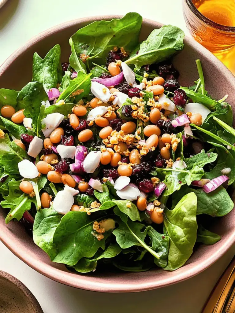 Beans and Greens Salad With Cranberry-Sumac Dressing