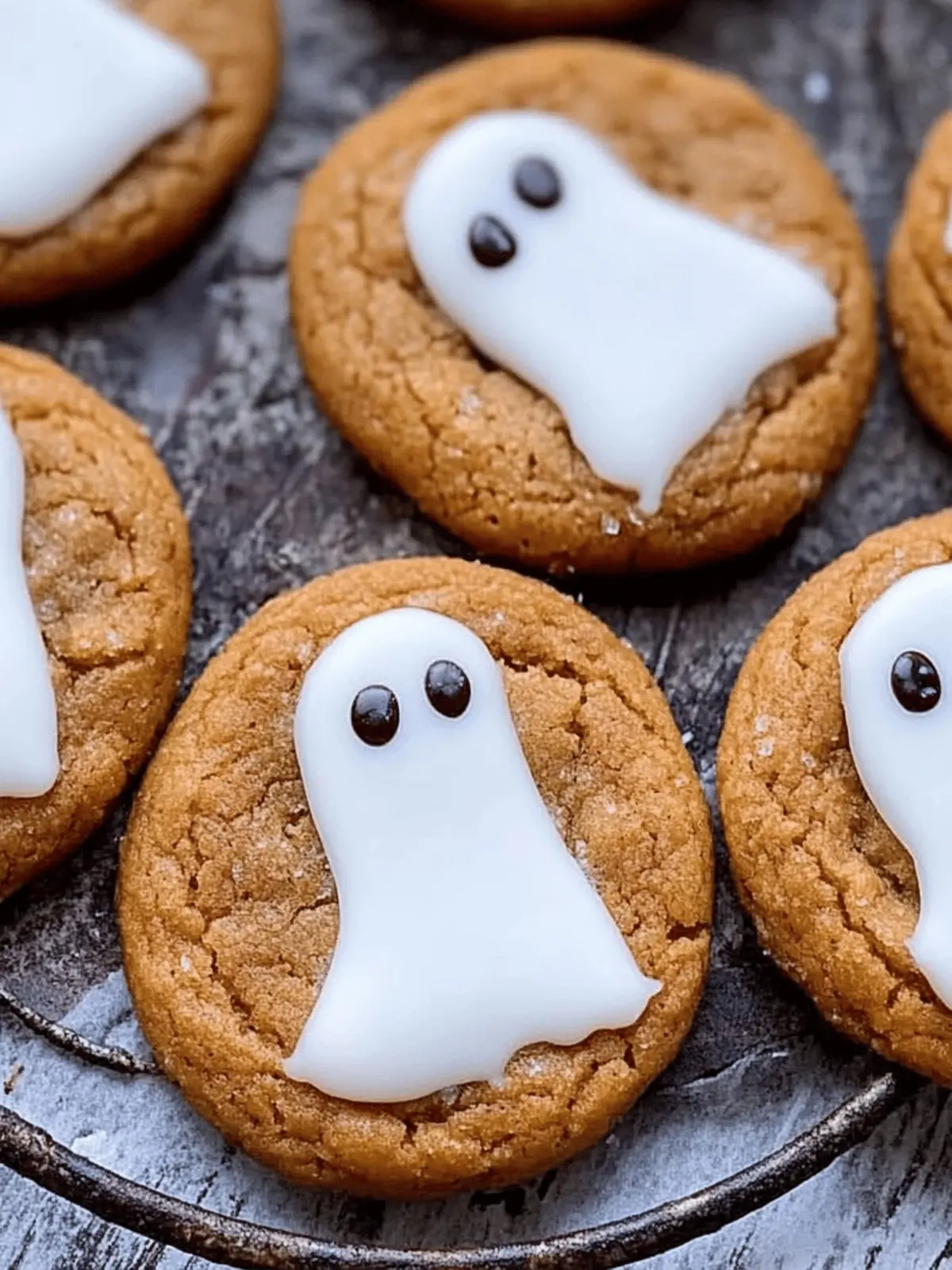 Spooky Ghost Brown Butter Pumpkin Cookies