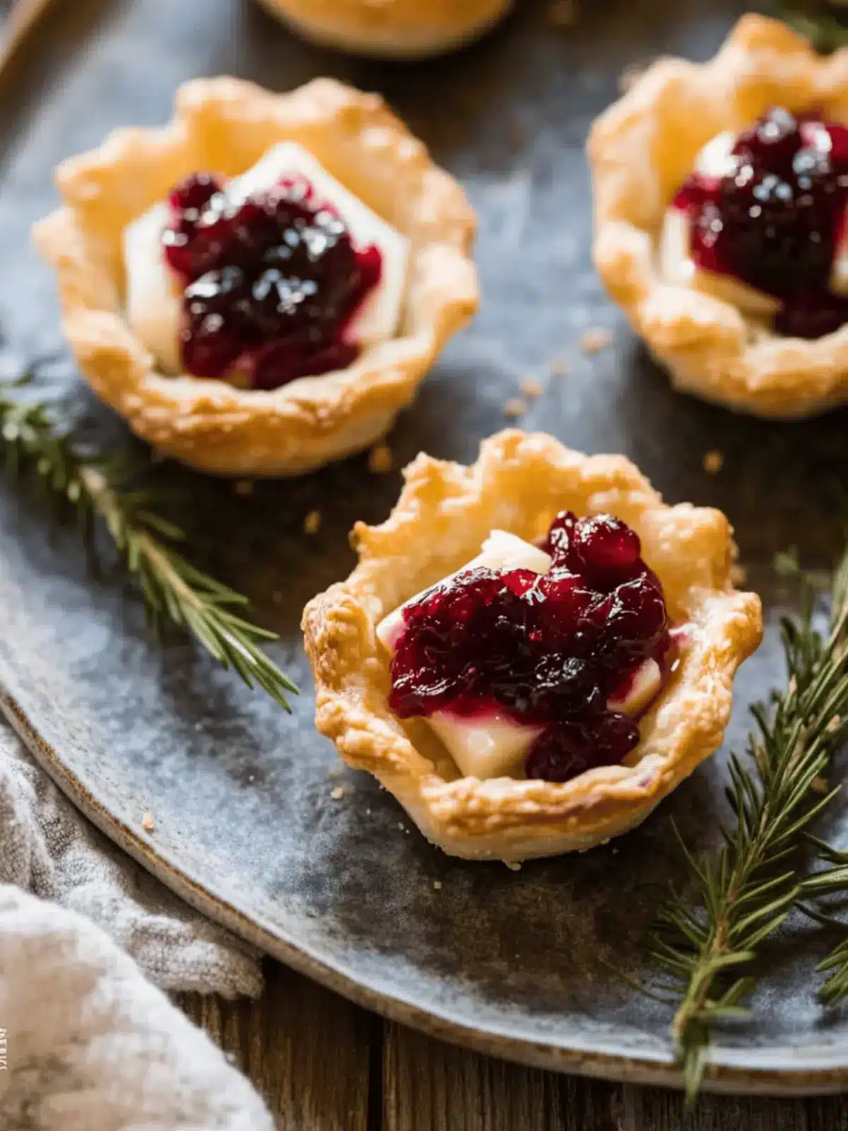 Baked Cranberry Brie Bites