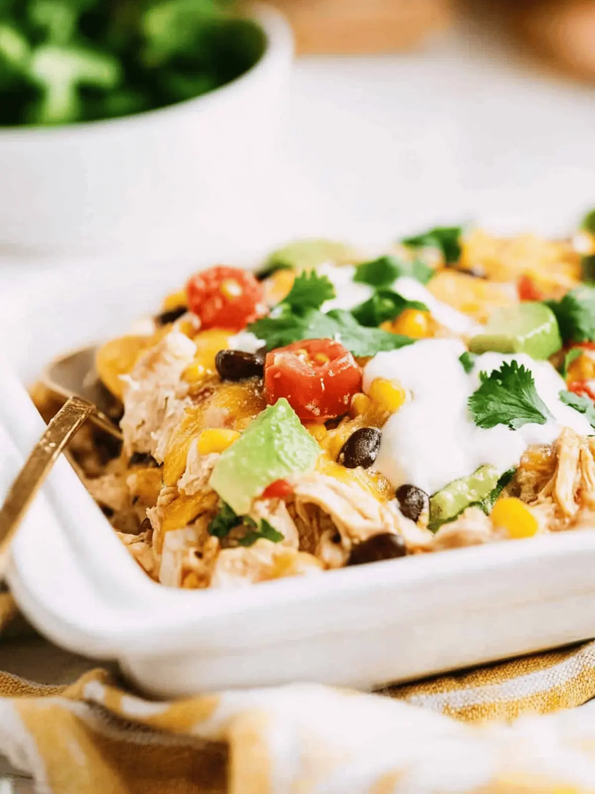 Mix and Bake Chicken Taco Casserole