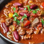 Texas style beef chili