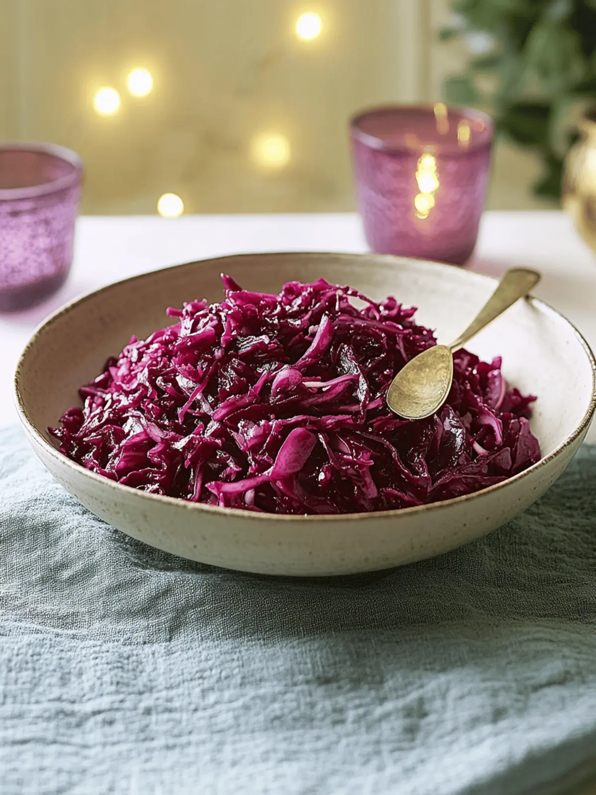 Braised red cabbage