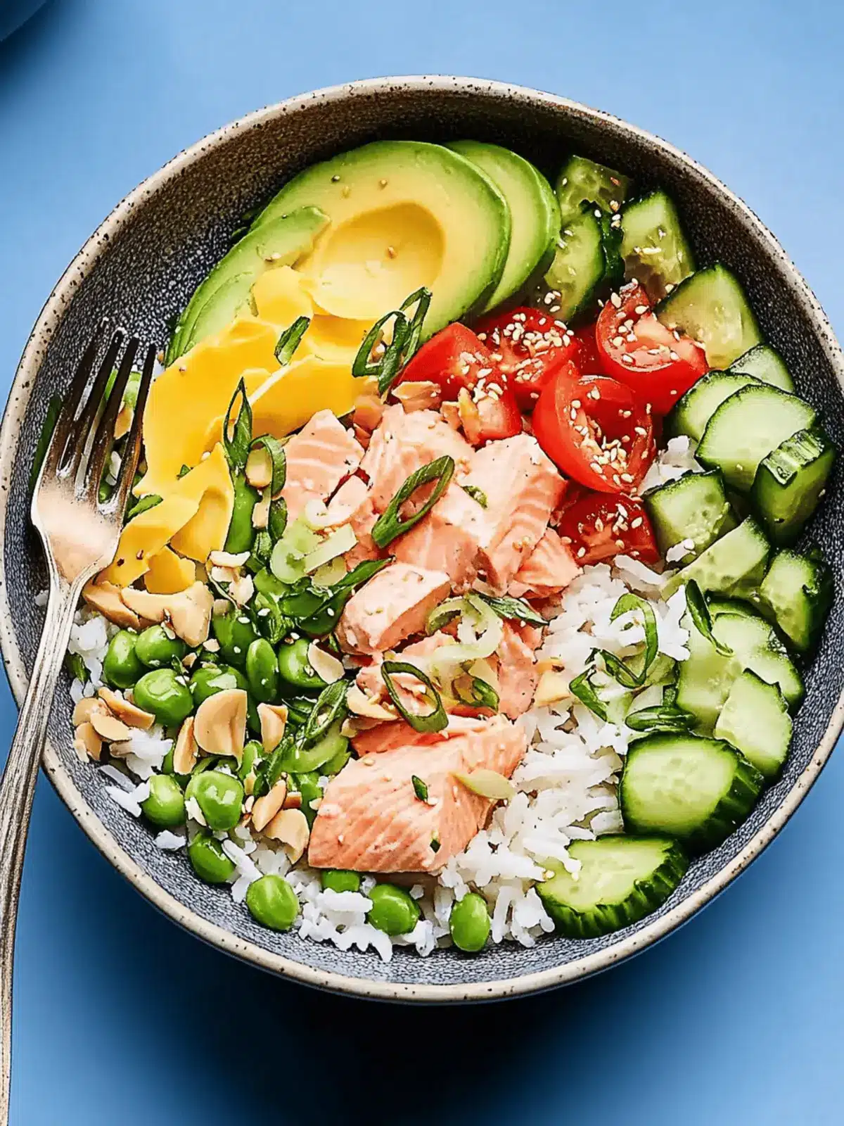 Coconut Rice Salmon Bowl