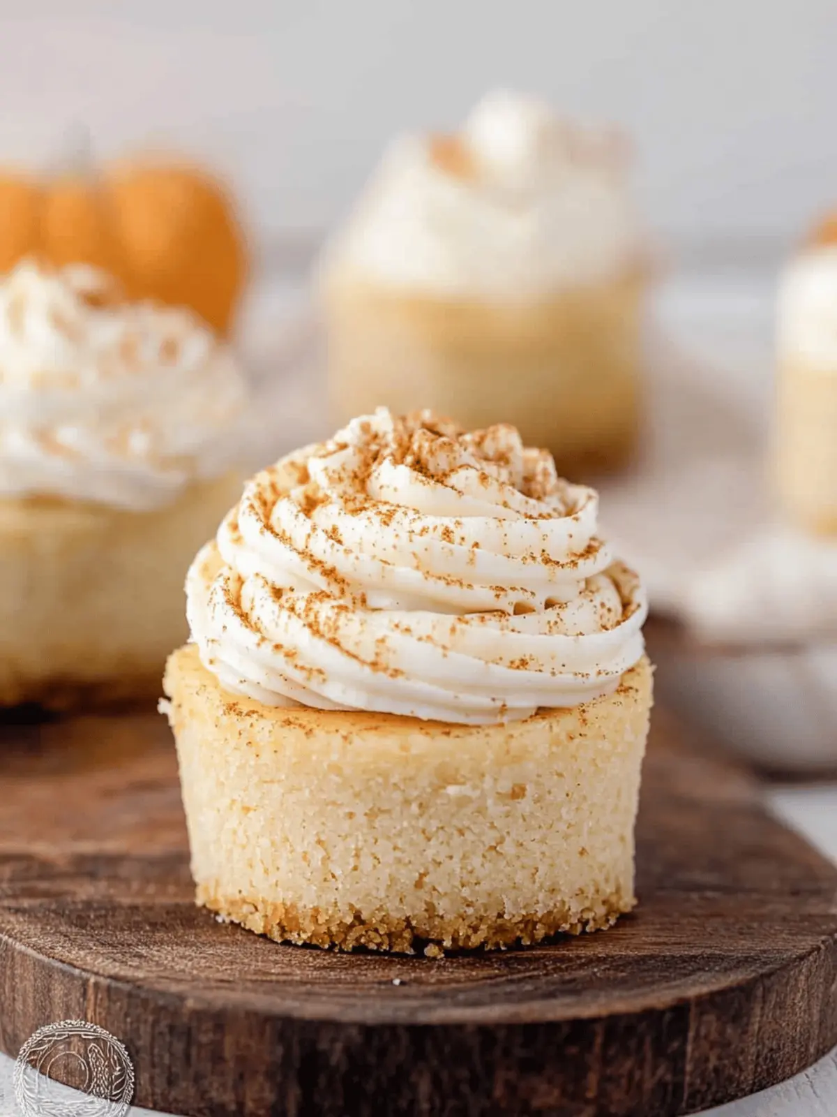 MINI NO BAKE PUMPKIN CHEESECAKES