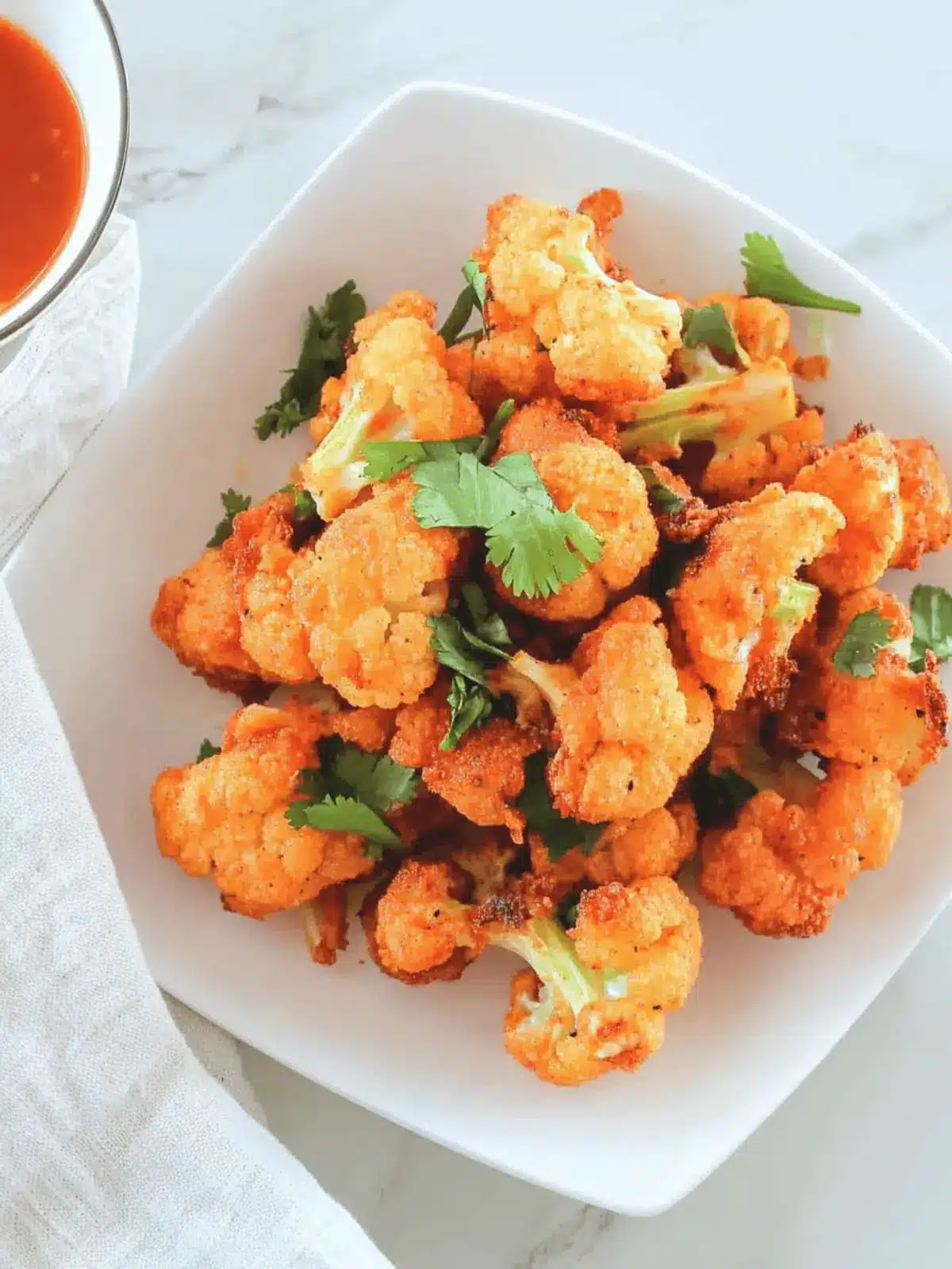 Baked Crispy and Spicy Cauliflower Bites