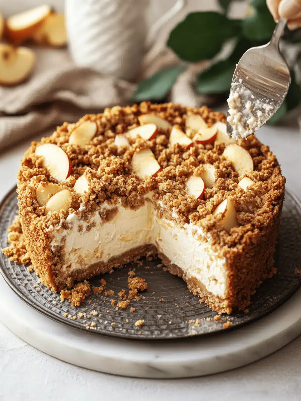 Apple Crumble Cheesecake
