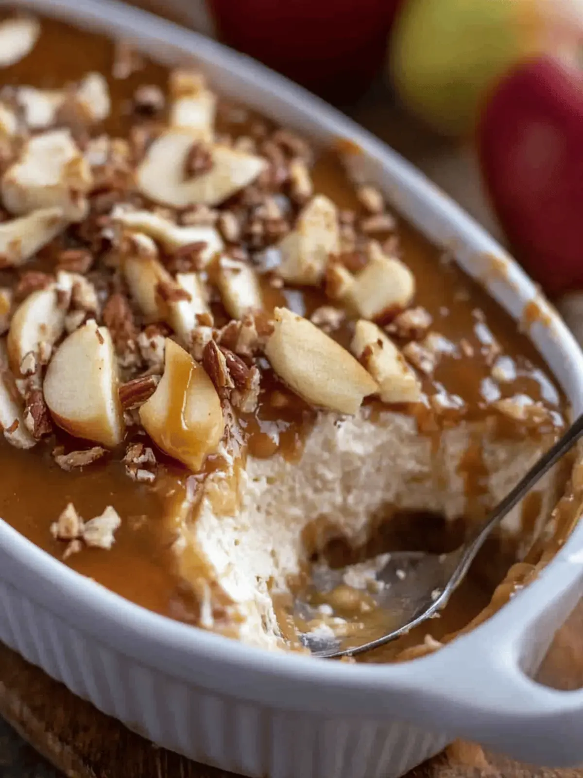 Easy caramel apple cheesecake dip