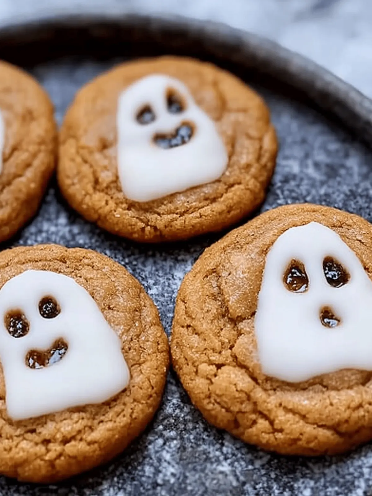 Spooky Ghost Brown Butter Pumpkin Cookies