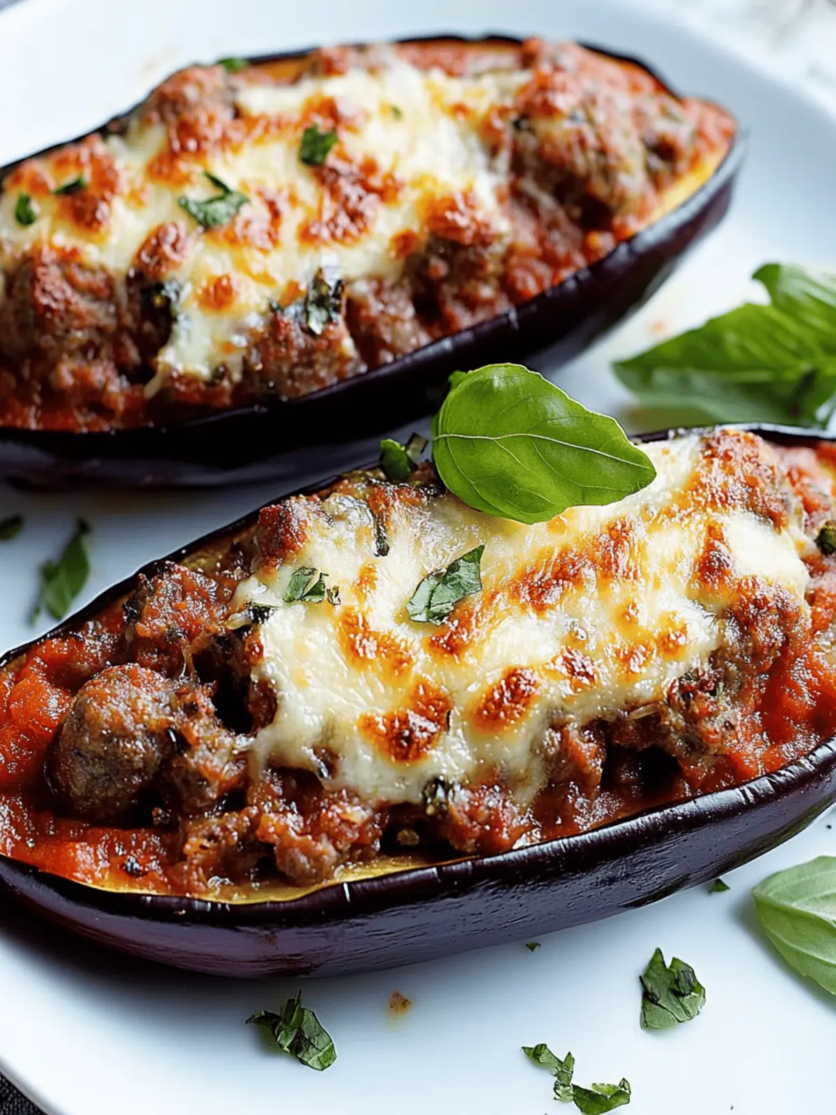 Sausage Stuffed Eggplant