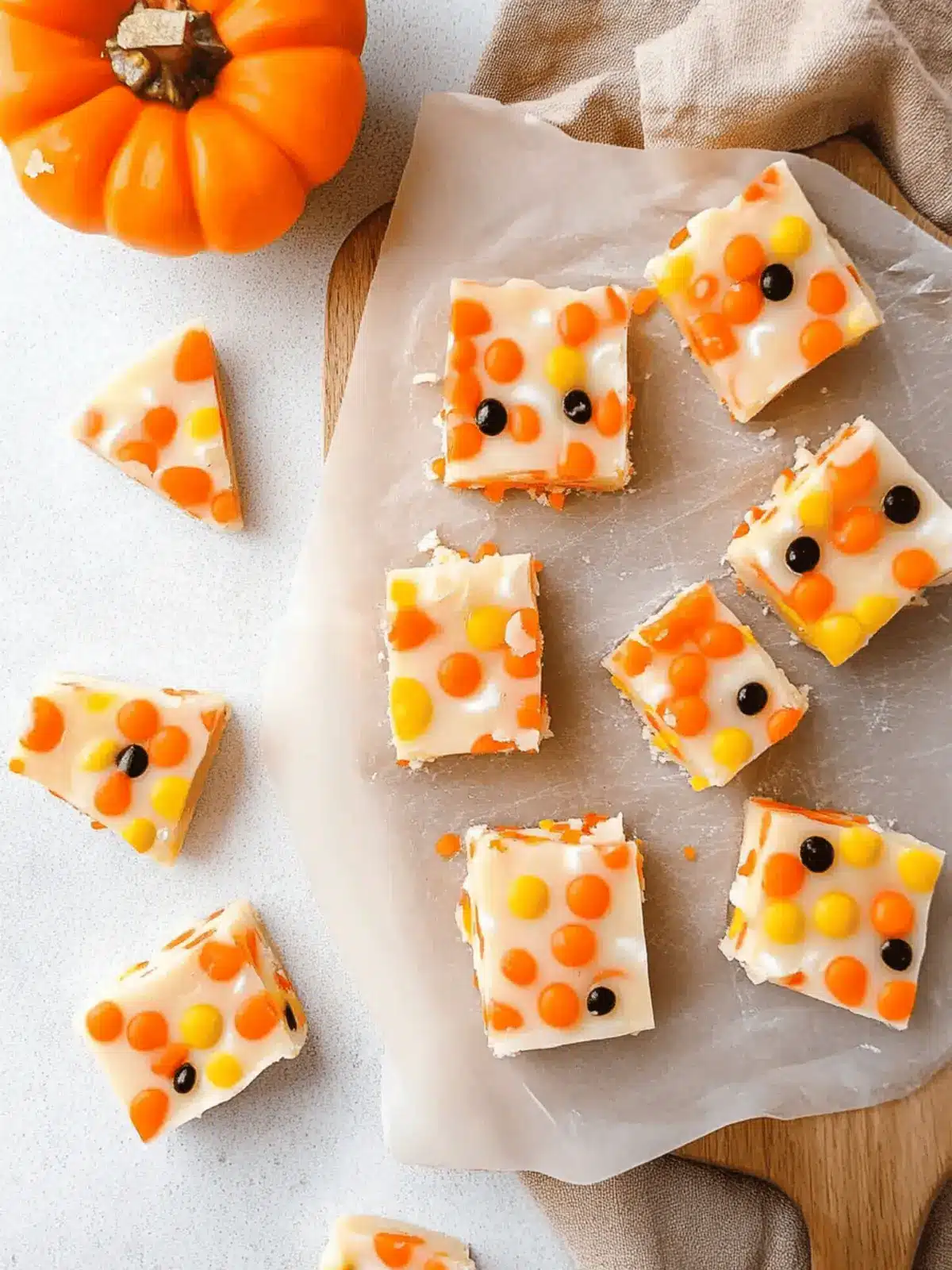 Microwave Fudge with Candy Corn