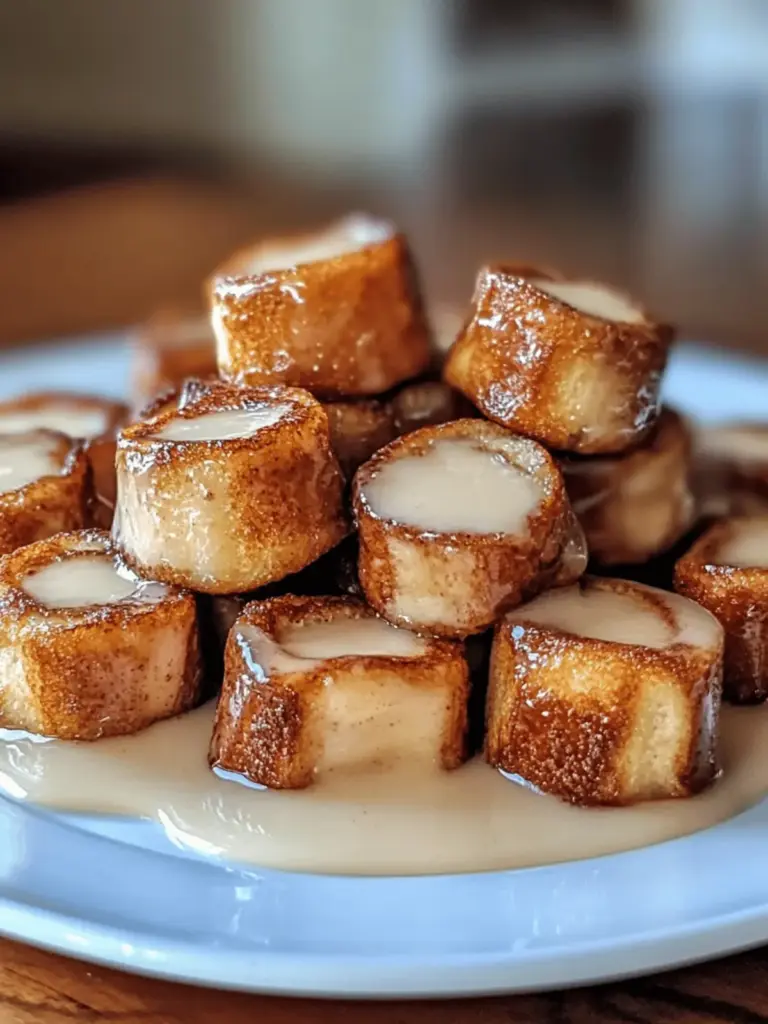 Cinnamon Roll French Toast Bites