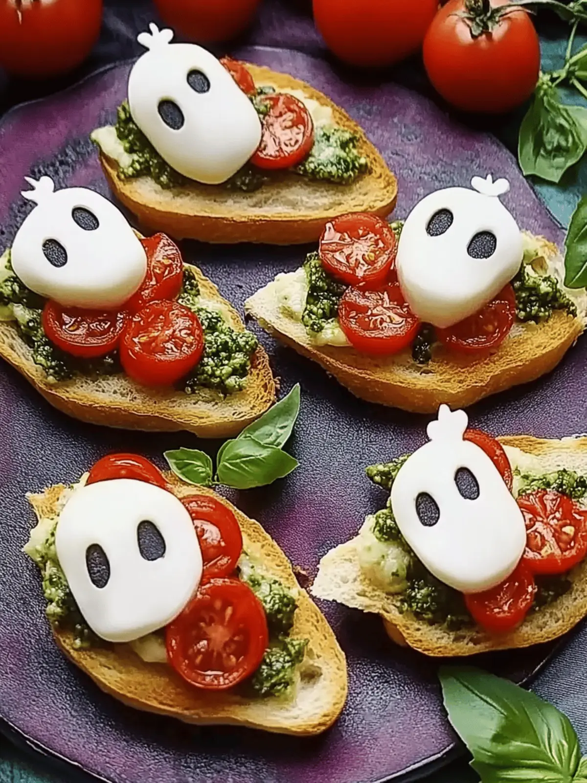 Caprese Crostini Ghosts for a Spooktacular Halloween Bash 2 Caprese Crostini Ghosts