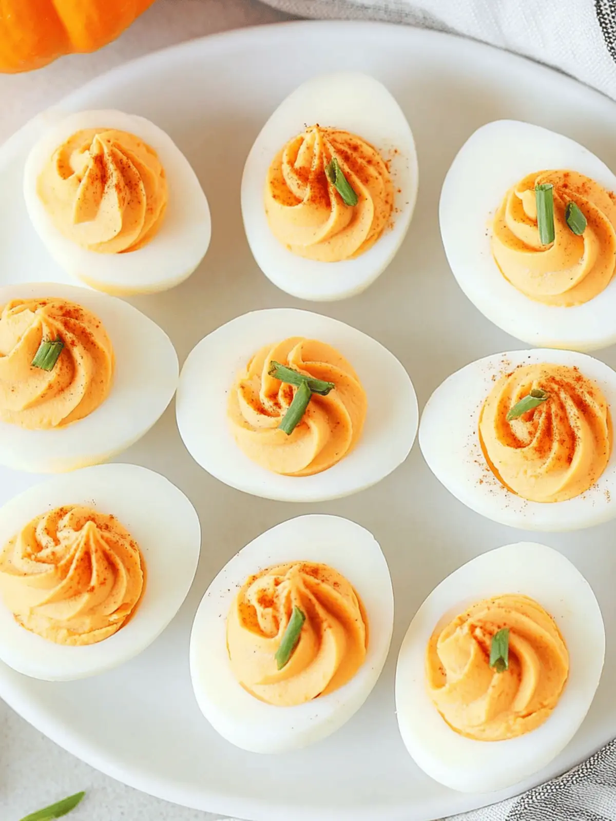 Pumpkin Deviled Eggs