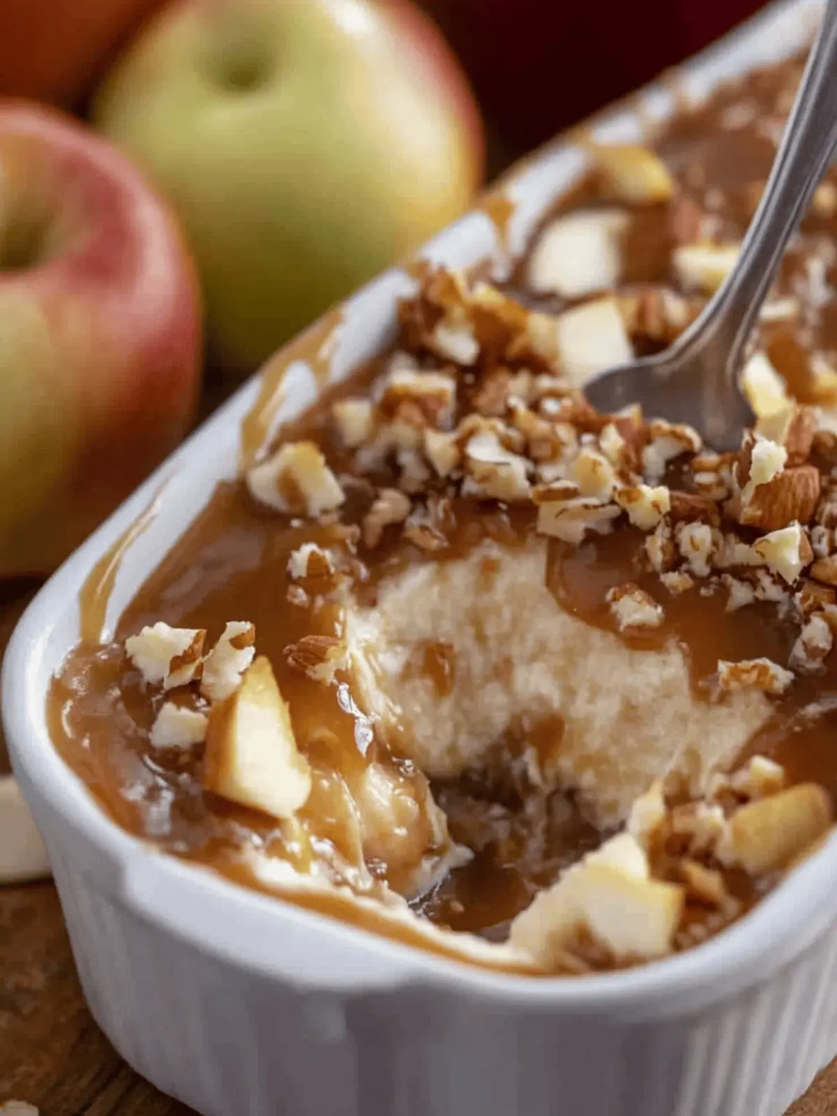 Easy caramel apple cheesecake dip
