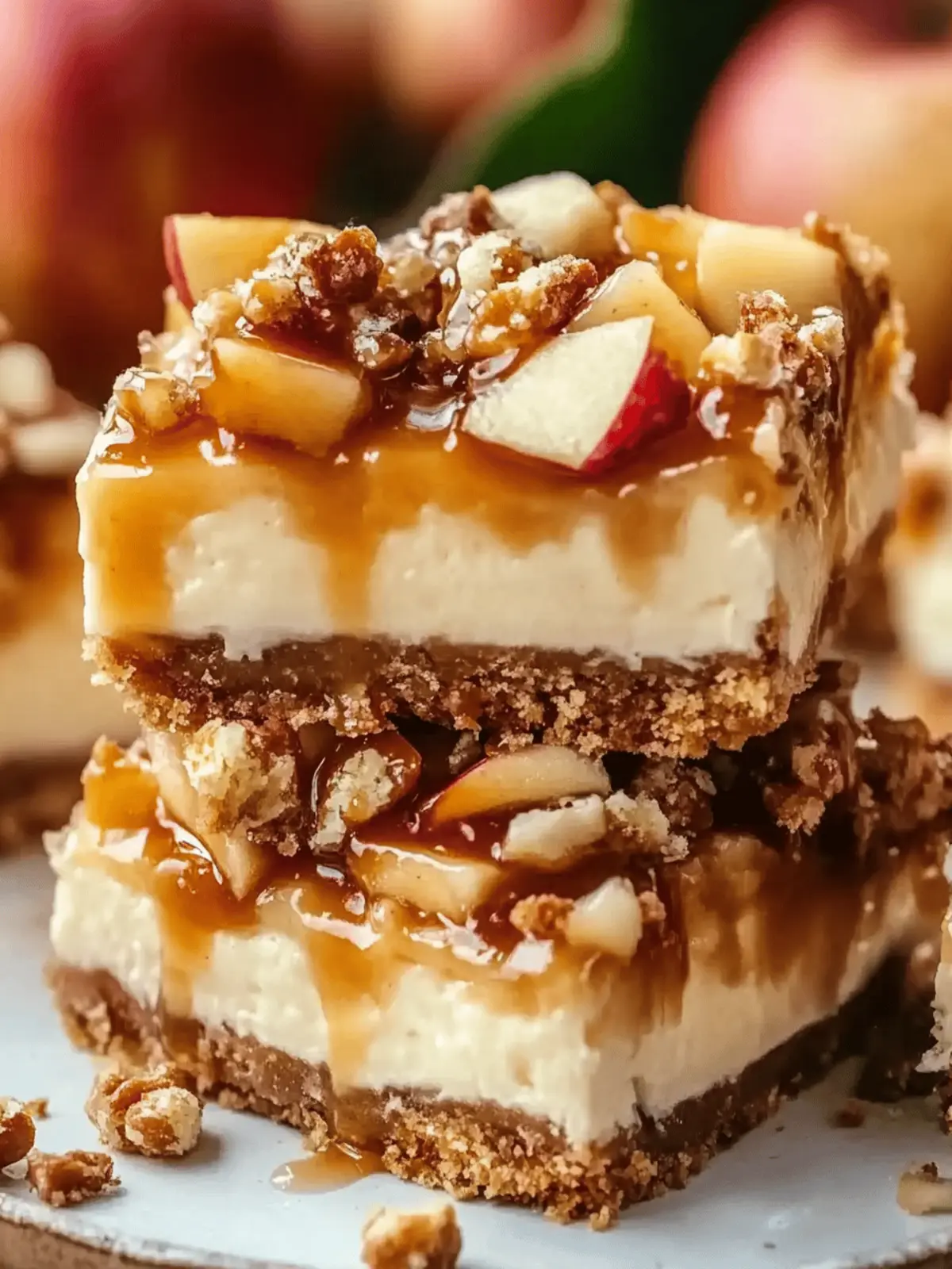 Caramel Apple Cheesecake Bars