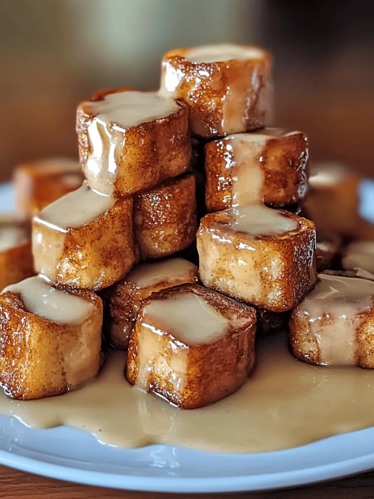 Cinnamon Roll French Toast Bites