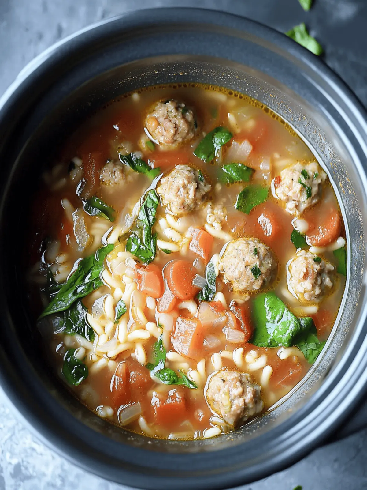 Slow Cooker Meatball Soup