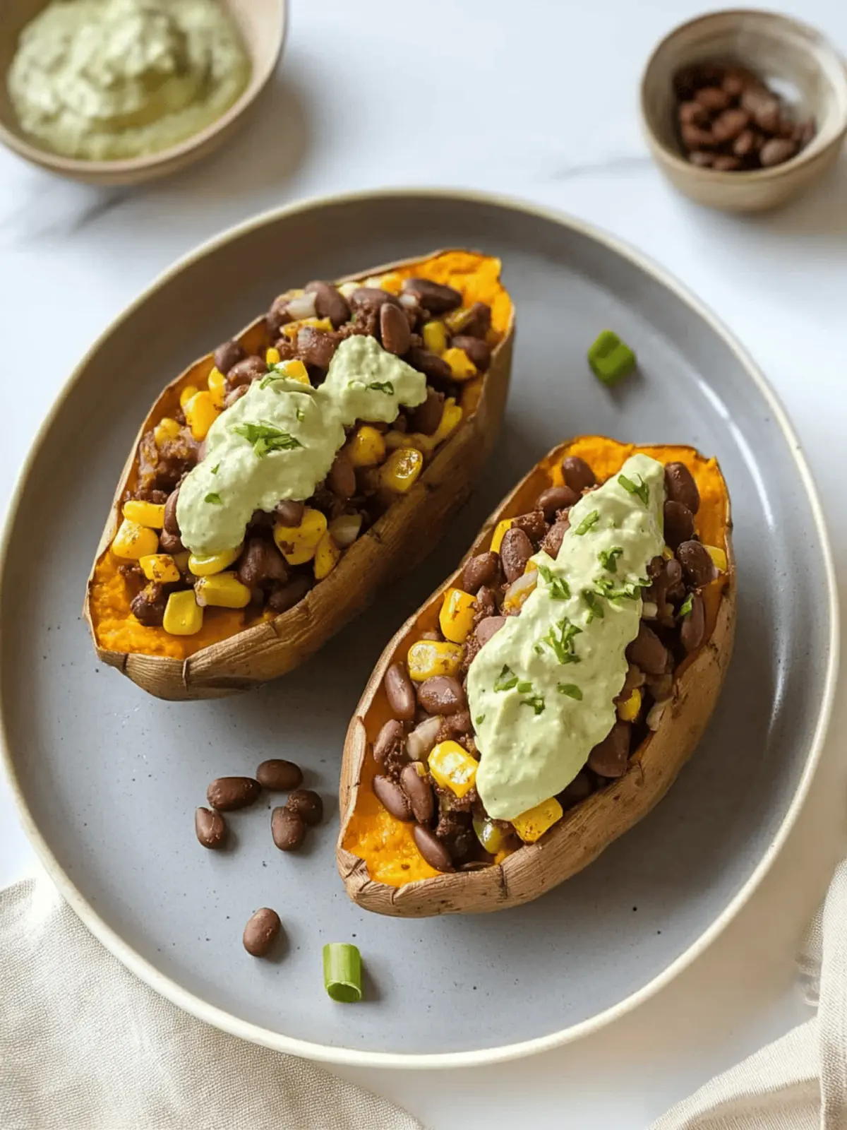 Vegan Loaded Sweet Potatoes