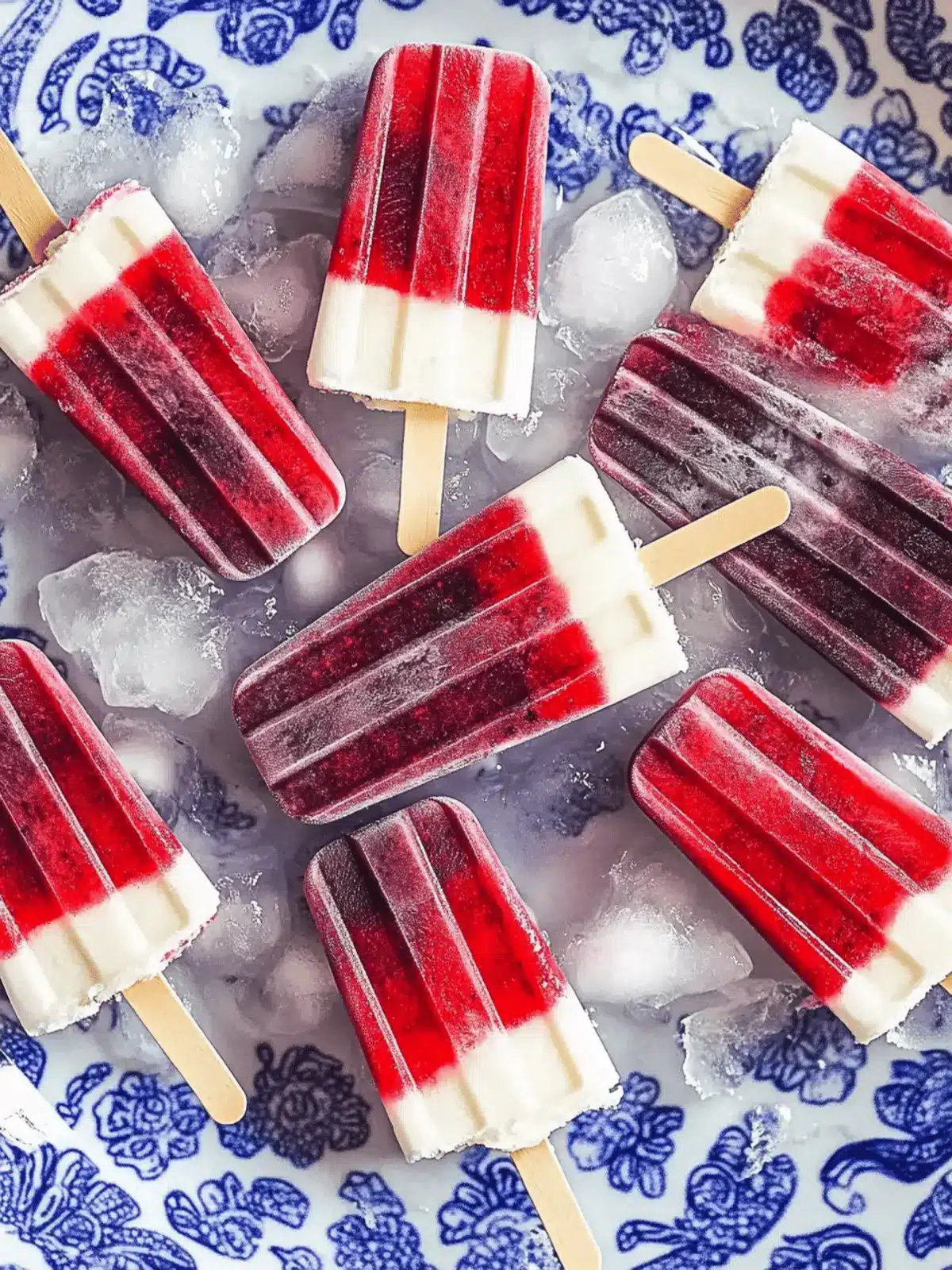 Red, White, And Blue Popsicles