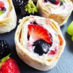 Easy Fruit Pinwheels with Cream Cheese and Berries