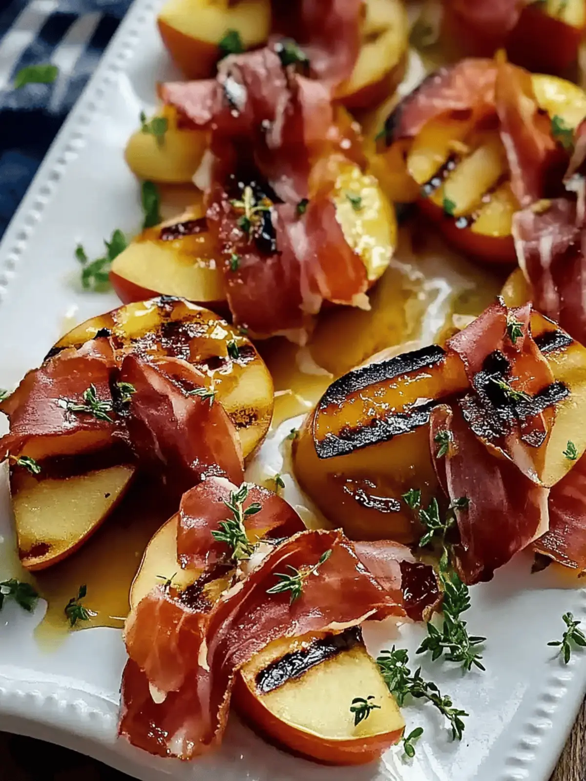 Grilled Apples with Prosciutto and Honey