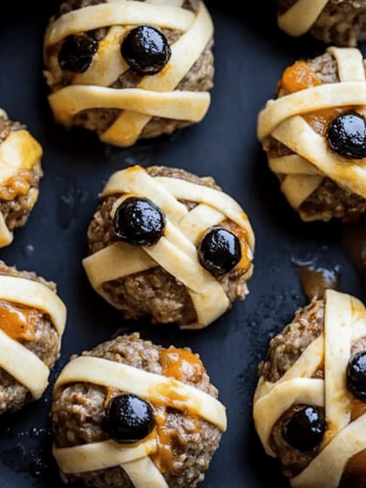 Meatball Mummies: Fun, Festive Bites for Halloween Parties 3 Meatball Mummies