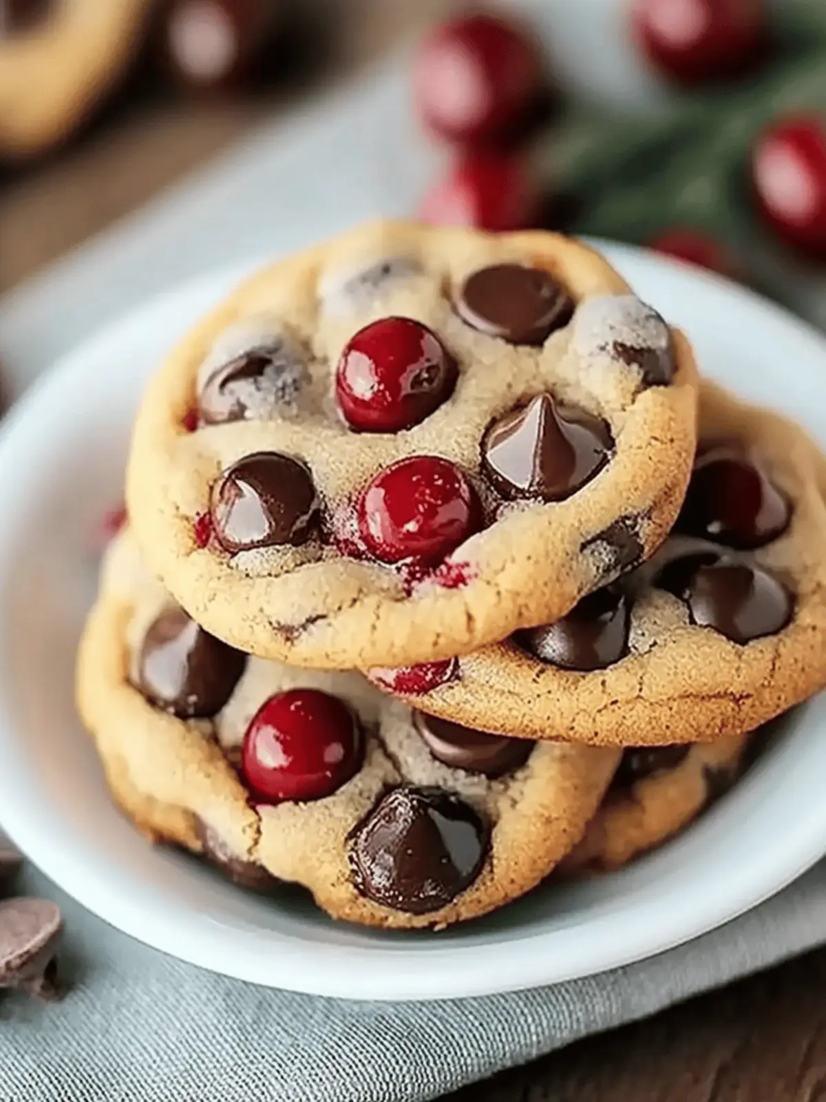 Cherry Chocolate Chip Cookies with Mocha Chips