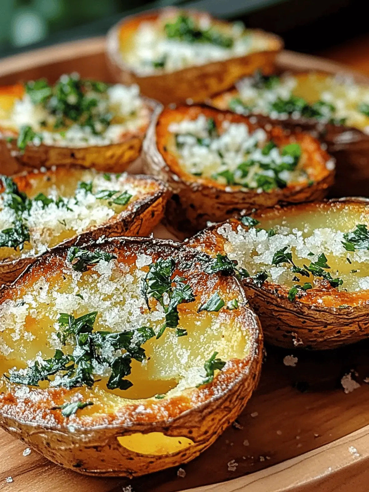 Crispy Garlic Herb Roasted Potato Skins