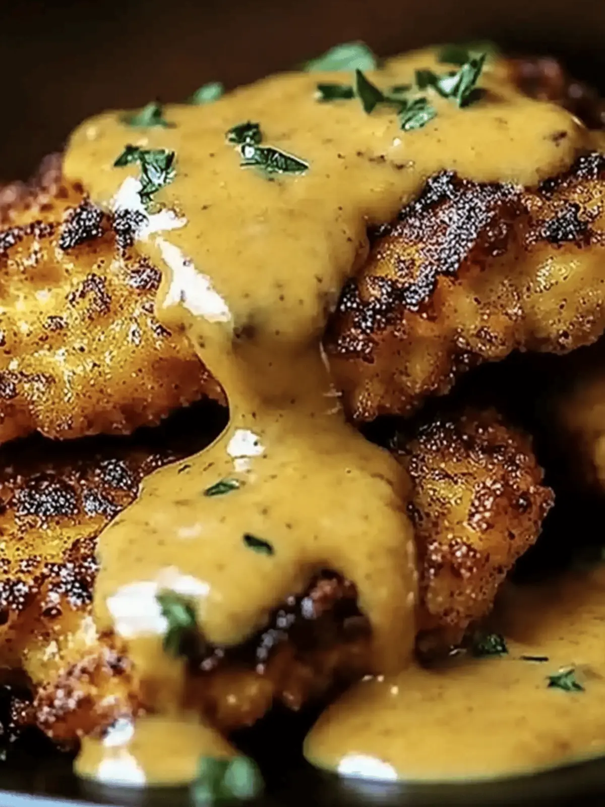 Pretzel Chicken with Mustard-Cheddar Sauce