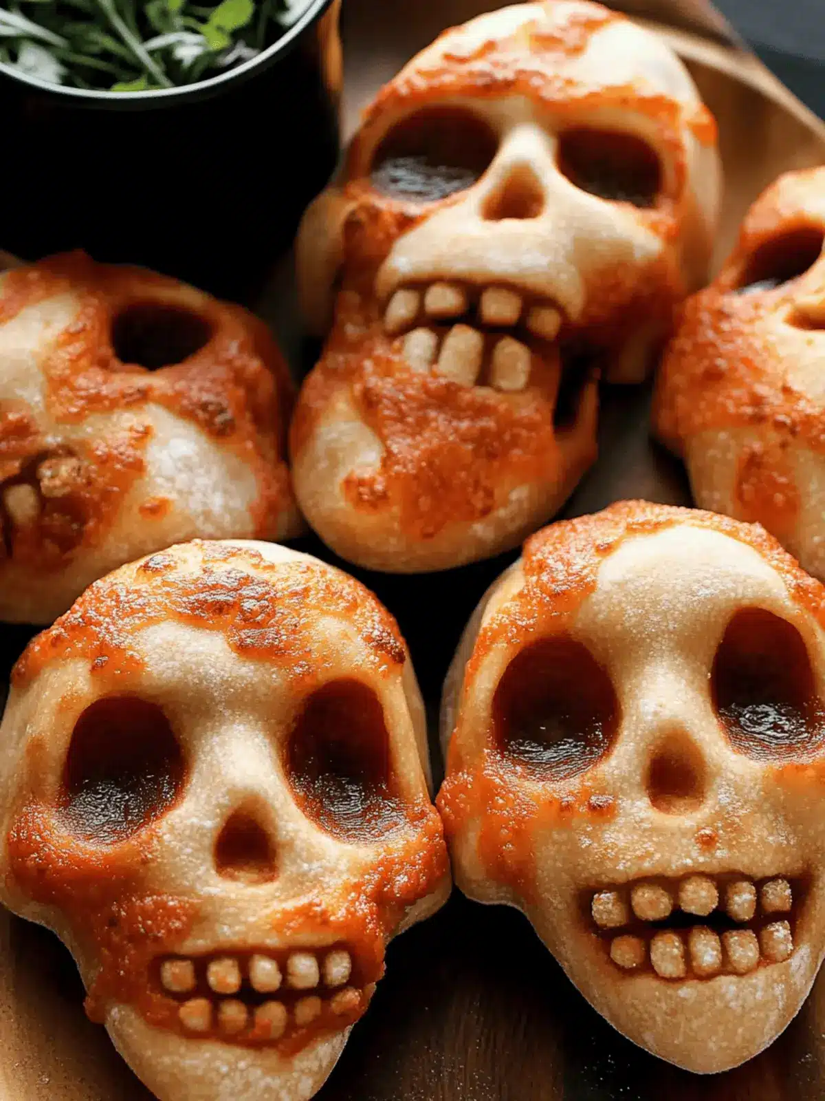 Halloween Pizza Skulls