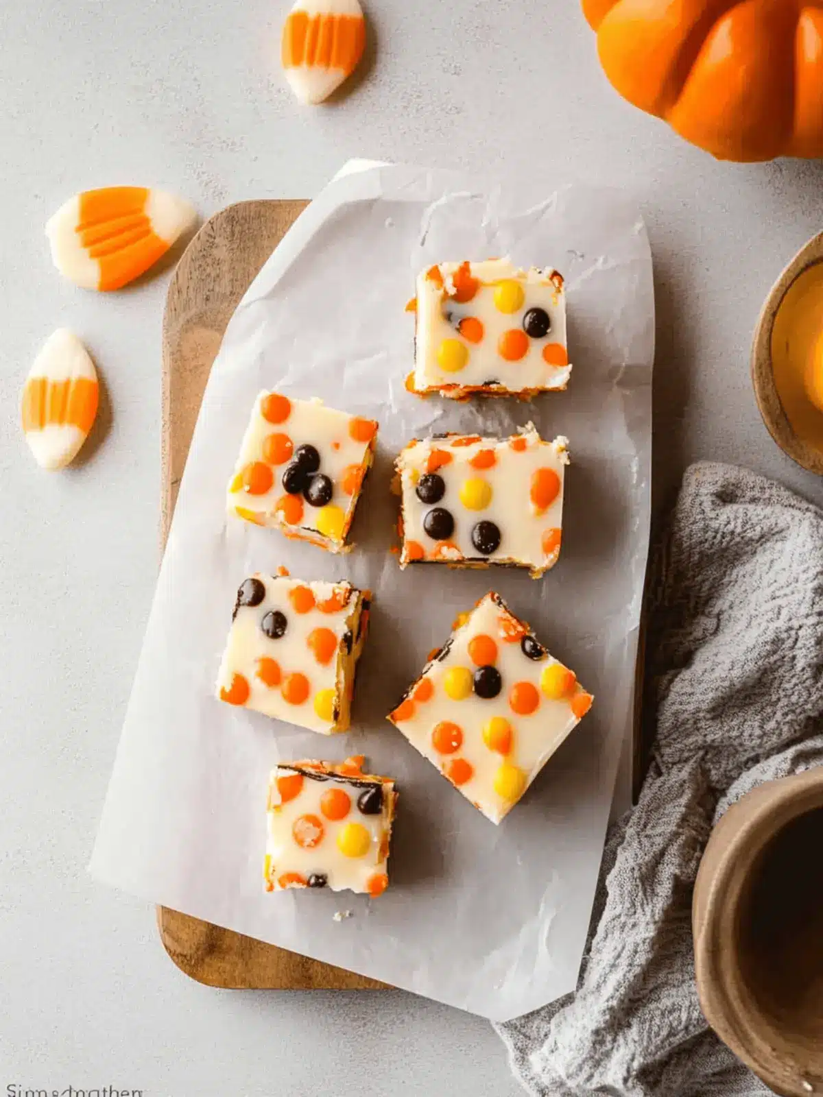 Microwave Fudge with Candy Corn