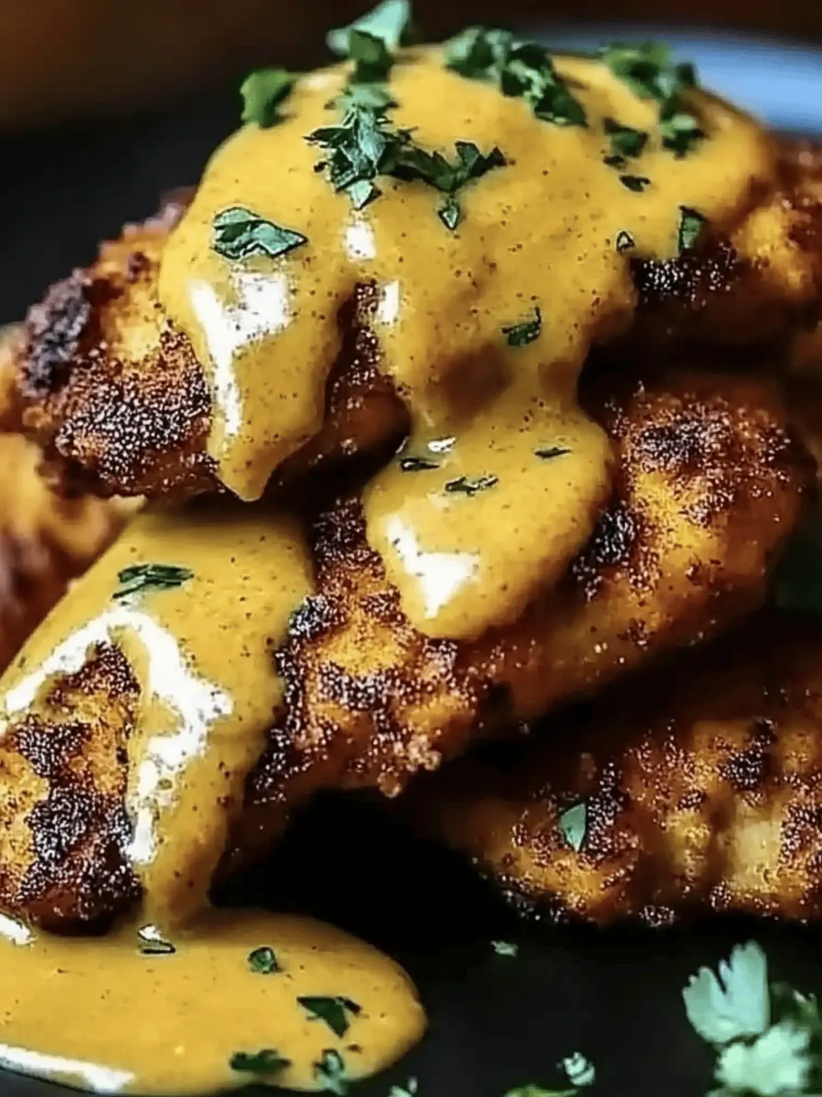 Pretzel Chicken with Mustard-Cheddar Sauce