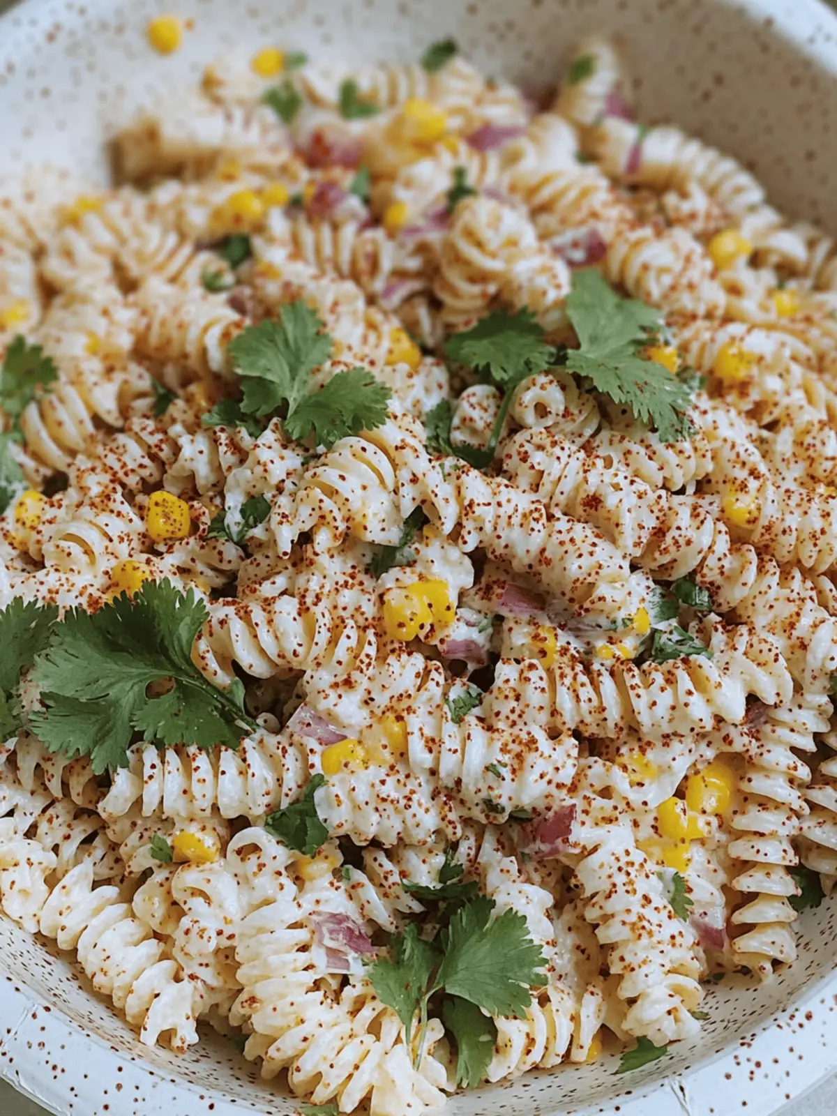 Elote Inspired Pasta Salad