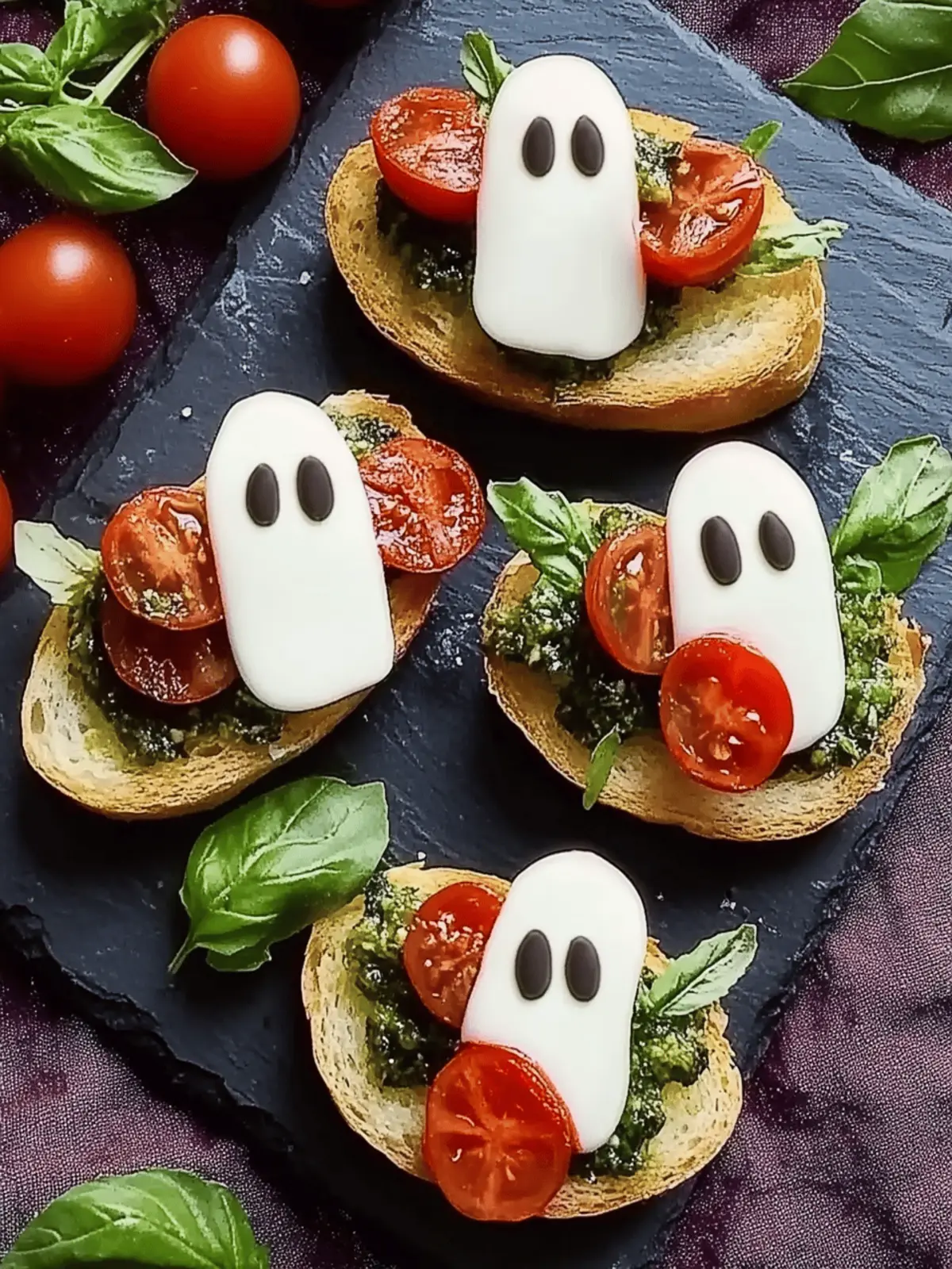 Caprese Crostini Ghosts for a Spooktacular Halloween Bash 4 Caprese Crostini Ghosts